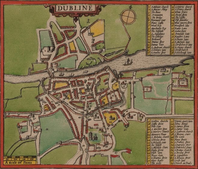 map op Dublin castle