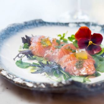 Cured smoked salmon at The Green Hotel Dublin